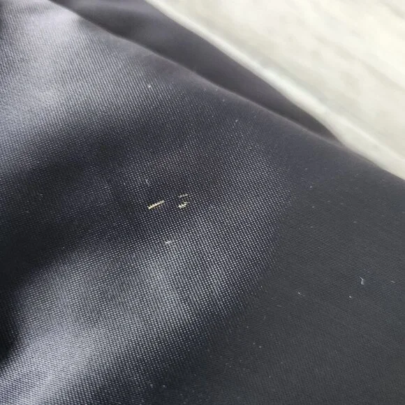 Vintage 90s Black Satin Bomber Jacket Moto Goldwing Graphic NAME Cardinal XL - Picture 12 of 13